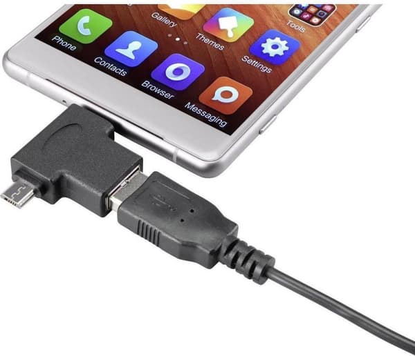Renkforce USB 3.2 Gen 1 (USB 3.0) Adapter [1x USB-C-stik, Micro-USB 2.0 B-stik - 1x USB 3.2 Gen 2-stik A (USB 3.1)] Med OTG-funktion, guldbelagt
