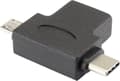 Miniatyrbillede 2 af 5: Renkforce USB 3.2 Gen 1 (USB 3.0) Adapter [1x USB-C-stik, Micro-USB 2.0 B-stik - 1x USB 3.2 Gen 2-stik A (USB 3.1)] Med OTG-funktion, guldbelagt