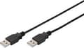 Miniatyrbild 4 av 4: Digitus USB-kabel USB 2.0 USB-A-kontakt, USB-A-kontakt 1,80 m Svart skärmad (dubbel)