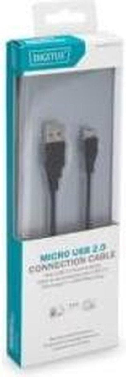 Digitus USB-kabel USB 2.0 USB-C-stik, USB-micro-B-stik 1,00 m Sort Rund, Afskærmet (dobbelt)