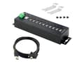 Miniatyrbild 4 av 5: StarTech.com 10-Port Industrial USB 2.0 Hub, Rugged USB Hub w/15kV Air/8kV Contact ESD Level 4 Protection, DIN/Wall/Desk Mountable USB-A Hub, Multipo