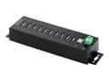 Miniatyrbild 1 av 5: StarTech.com 10-Port Industrial USB 2.0 Hub, Rugged USB Hub w/15kV Air/8kV Contact ESD Level 4 Protection, DIN/Wall/Desk Mountable USB-A Hub, Multipo