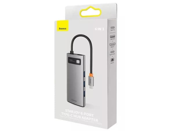 Baseus StarJoy, USB Type-C, HDMI, RJ-45, USB 3.0, USB Type-C, 10000 Mbit/s, 60 hz, 3840 x 2160, 3840 x 2160 pixlar