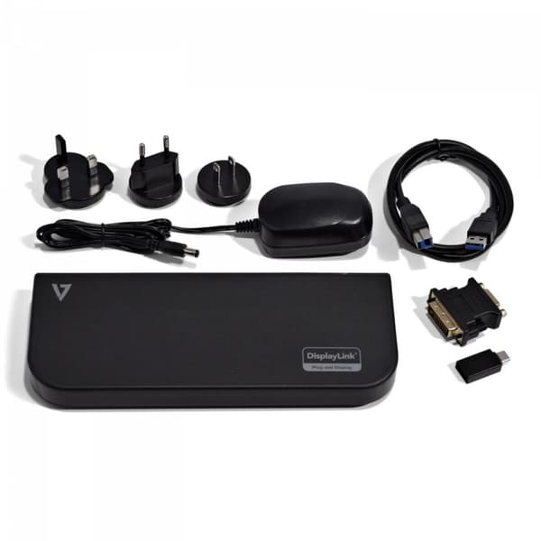 USB-HUB V7 UDDS2 Svart 100 W