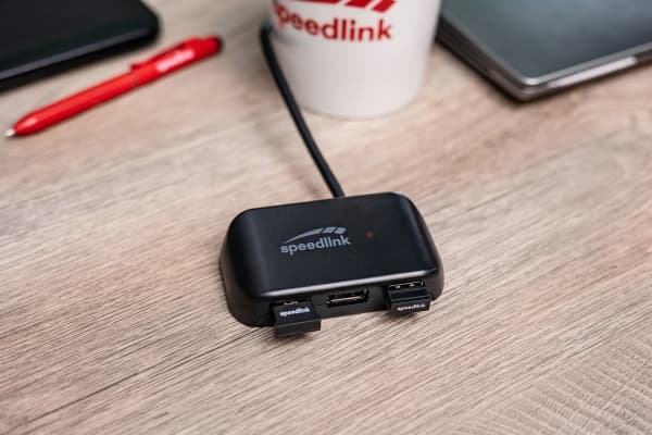 SPEEDLINK SNAPPY EVO, USB 3.2 Gen 1 (3.1 Gen 1) Typ-C, USB 3.2 Gen 1 (3.1 Gen 1) Typ-A, USB 3.2 Gen 1 (3.1 Gen 1) Typ-C, 5000 Mbit/s, Sort, 0,2 m, 80