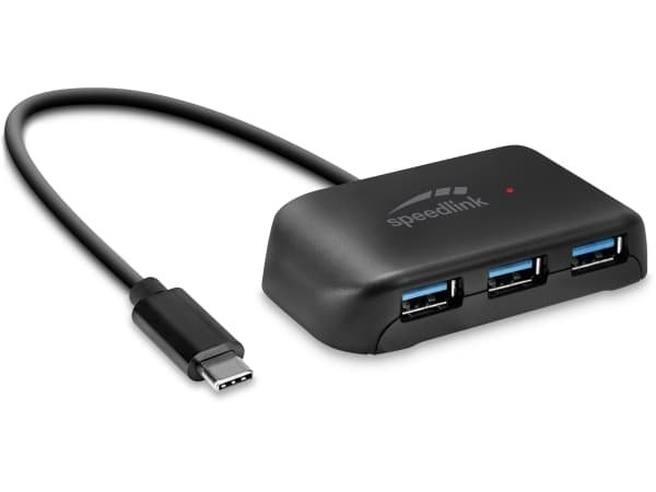 SPEEDLINK SNAPPY EVO, USB 3.2 Gen 1 (3.1 Gen 1) Typ-C, USB 3.2 Gen 1 (3.1 Gen 1) Typ-A, USB 3.2 Gen 1 (3.1 Gen 1) Typ-C, 5000 Mbit/s, Sort, 0,2 m, 80