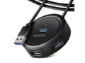 Pikkukuva 1 / 5: Axagon HUE-P1AL, USB 3.2 Gen 1 (3.1 Gen 1) Type-A, USB 3.2 Gen 1 (3.1 Gen 1) Type-A, 5000 Mbit/s, Musta, Pyöreä kaapeli, 1,2 m