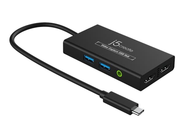 j5create JVA01-N - Videofångstadapter - USB-C 3.2 Gen 1 - svart
