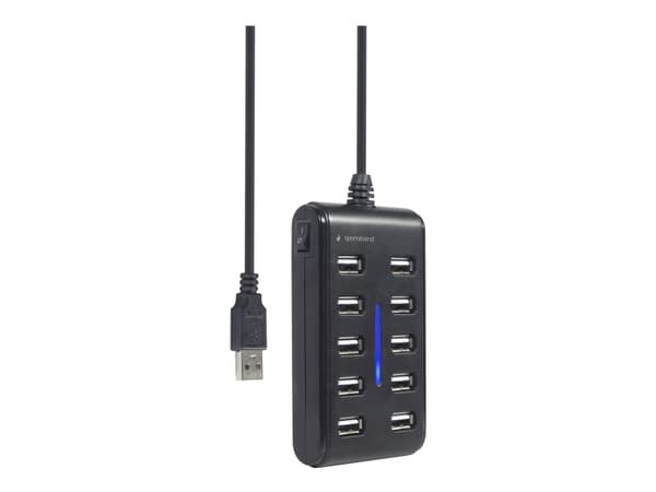 Gembird UHB-U2P10P-01 - Hubb - 10 x USB 2.0 - skrivbordsmodell