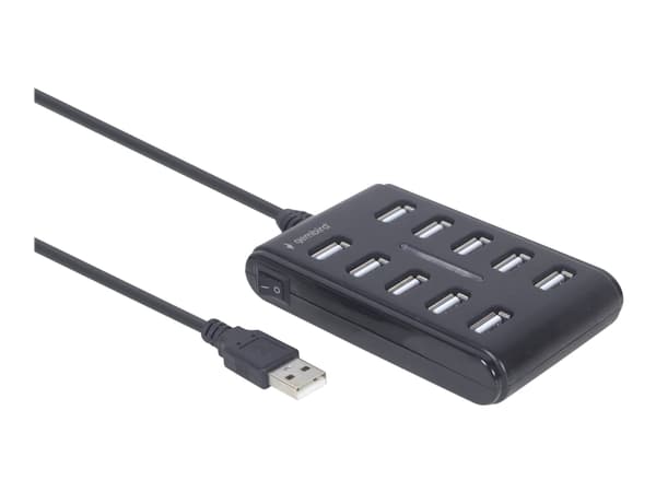 Gembird UHB-U2P10P-01 - Hubb - 10 x USB 2.0 - skrivbordsmodell