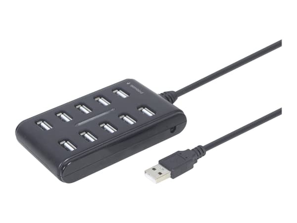Gembird UHB-U2P10P-01 - Hubb - 10 x USB 2.0 - skrivbordsmodell