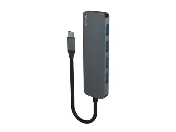 SAVIO Hub USB-C - 4 x USB-A, AK-54