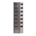 Miniatyrbillede 5 af 6: StarTech.com 7-ports selvforsynende USB-C-hub med individuelle tænd/sluk-kontakter, USB 3.0 5 Gbps udvidelseshub med strømforsyning, stationær/bærbar