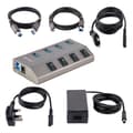 Miniatyrbild 6 av 6: StarTech.com 4-portars självförsörjande USB-C-hubb med individuella på/av-brytare, USB 3.0 5 Gbps expansionshubb med strömförsörjning, stationär/bärba