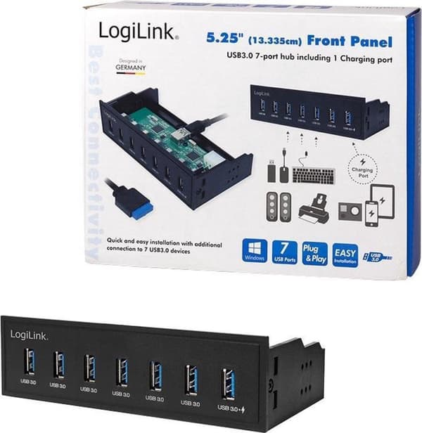 LogiLink UA0342 hukommelseskortlæser Intern Sort
