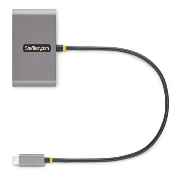 StarTech.com 4-portars USB-C-hubb med 100 W strömförsörjningsladdning, 2x USB-A + 2x USB-C, 5Gbps, USBC-hubb med - 30 cm lång kabel, bärbar bärbar dat