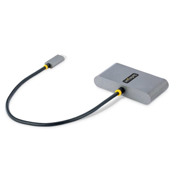 StarTech.com 4-portars USB-C-hubb med 100 W strömförsörjningsladdning, 2x USB-A + 2x USB-C, 5Gbps, USBC-hubb med - 30 cm lång kabel, bärbar bärbar dat