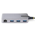 Pikkukuva 3 / 6: StarTech.com 3-porttinen USB-keskitin Ethernetillä, 3x USB-A-porttia, Gigabit Ethernet RJ45, USB 3.0 5Gbps, väyläkäyttöinen, USB-keskitin GbE:llä ja 1