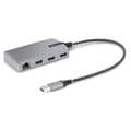 Pikkukuva 1 / 6: StarTech.com 3-porttinen USB-keskitin Ethernetillä, 3x USB-A-porttia, Gigabit Ethernet RJ45, USB 3.0 5Gbps, väyläkäyttöinen, USB-keskitin GbE:llä ja 1