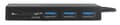 Miniatyrbild 3 av 4: Manhattan USB-C Dock/hubb med kortläsare - portar (x3): USB-A (x3), 5 Gbps (USB 3.2 Gen1 aka USB 3.0), extern strömförsörjning behövs ej, SuperSpeed U