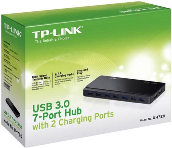 TP-Link UH720 USB 3.2 Gen 1 (3.1 Gen 1) Micro-B 5000 Mbit/s Sort