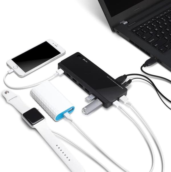 TP-Link UH720 USB 3.2 Gen 1 (3.1 Gen 1) Micro-B 5000 Mbit/s Sort