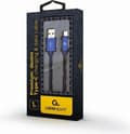 Miniatyrbild 2 av 2: Cablexpert CC-USB2J-AMCM-1M-BL USB-kabel USB 2.0 USB A USB C Blå