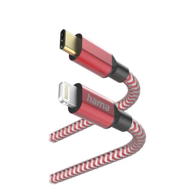 Hama Reflekterende - 1,5 m - Lightning - USB C - han - han - rød (00201562)