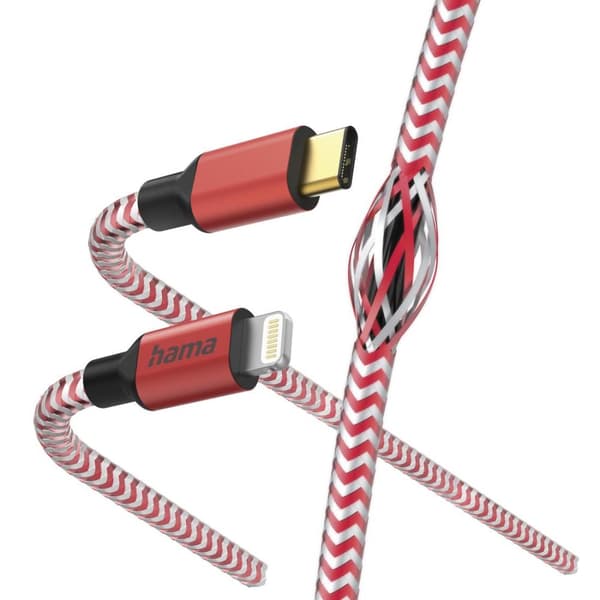 Hama Reflekterende - 1,5 m - Lightning - USB C - han - han - rød (00201562)