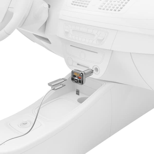 Hama - Bluetooth håndfri/FM-sender/oplader til mobiltelefon, tablet - sølv (00014165)