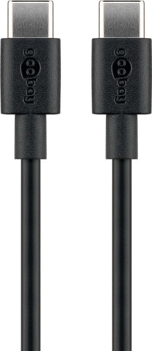 USB-C til USB-C kabel - USB2.0 - op til 20V/3A / sort - 2 meter