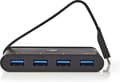 Miniatyrbillede 4 af 11: Nedis USB-adapter | USB 3.2 Gen 1 | USB-C™ han | 4x USB-A | Forniklet | Sort | Vinduesboks med Eurolås