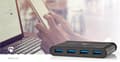 Miniatyrbillede 10 af 11: Nedis USB-adapter | USB 3.2 Gen 1 | USB-C™ han | 4x USB-A | Forniklet | Sort | Vinduesboks med Eurolås
