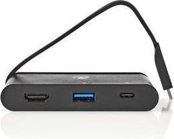 Nedis USB Multi Port Adapter | USB 3.2 Gen 1 | USB-C™ han | HDMI™ hun / USB-A hun / USB-C™ hun | Forniklet | Sort | Vinduesboks med Eurolås