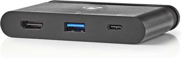 Nedis USB Multi Port Adapter | USB 3.2 Gen 1 | USB-C™ han | HDMI™ hun / USB-A hun / USB-C™ hun | Forniklet | Sort | Vinduesboks med Eurolås