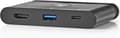 Miniatyrbillede 7 af 8: Nedis USB Multi Port Adapter | USB 3.2 Gen 1 | USB-C™ han | HDMI™ hun / USB-A hun / USB-C™ hun | Forniklet | Sort | Vinduesboks med Eurolås