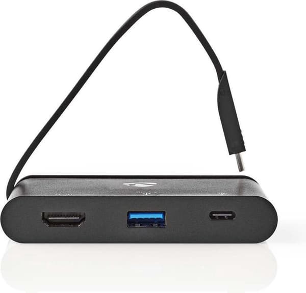 Nedis USB Multi Port Adapter | USB 3.2 Gen 1 | USB-C™ han | HDMI™ hun / USB-A hun / USB-C™ hun | Forniklet | Sort | Vinduesboks med Eurolås