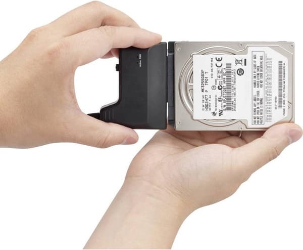 Renkforce hårddiskadapter [1x USB 3.2 Gen 1 plug A (USB 3.0) - 1x SATA kombinationskontakt 15+7-stift] 30,00 cm Svart