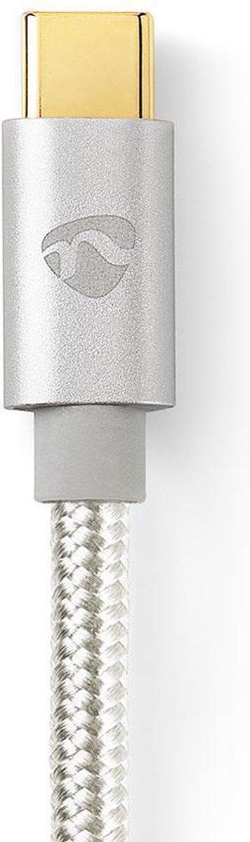 Nedis USB-kabel | USB 2.0 | USB-C™ hane | USB-C™ hane | 480 Mbps | Guldpläterad | 2,00m | Runda | Flätad / Nylon | Aluminium | Täckfönsterlåda
