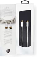 Miniatyrbild 8 av 8: Nedis USB-kabel | USB 2.0 | USB-C™ hane | USB-C™ hane | 480 Mbps | Guldpläterad | 2,00m | Runda | Flätad / Nylon | Aluminium | Täckfönsterlåda