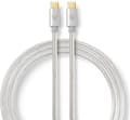 Miniatyrbild 1 av 8: Nedis USB-kabel | USB 2.0 | USB-C™ hane | USB-C™ hane | 480 Mbps | Guldpläterad | 2,00m | Runda | Flätad / Nylon | Aluminium | Täckfönsterlåda