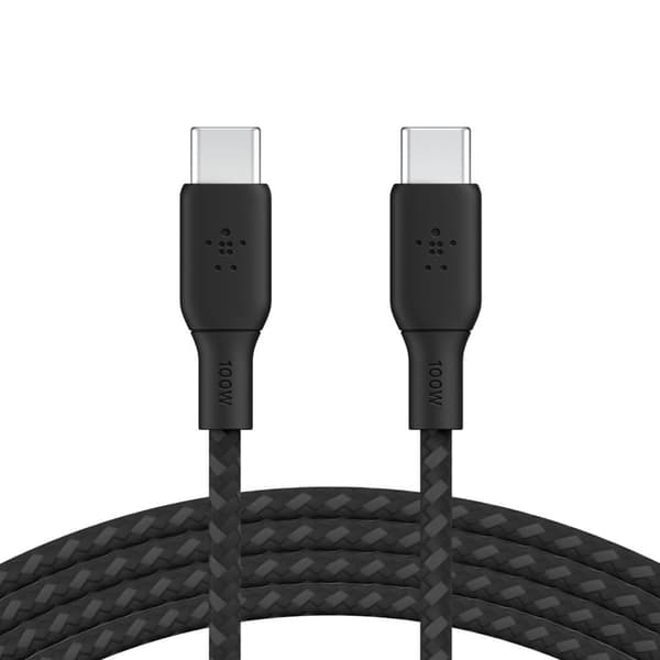 Belkin Boost Charge Braided - USB-C till USB-C - 3m - Svart