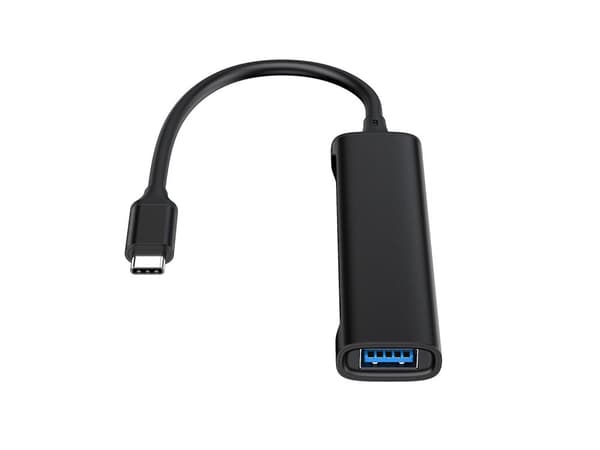 Conceptronic HUBBIES 4-portars USB 3.0-hubb - USB-C-kontakt - USB 3.2 Gen 1 (3.1 Gen 1) Typ-C - 5000 Mbit/s - svart - aluminium - 0,15 m - USB (HUBBIE