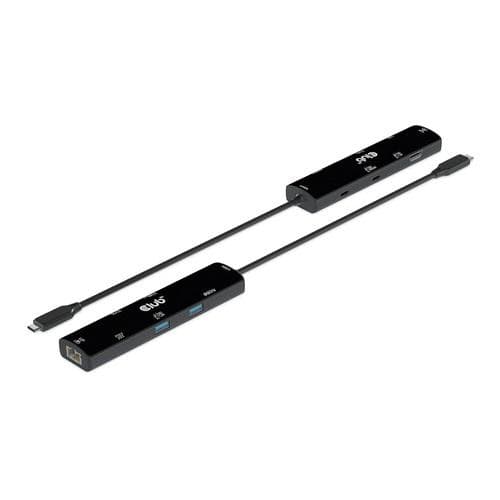 Club 3D 6-i-1 nav - dockningsstation - för stationära datorer, bärbara datorer - USB4 - HDMI - GigE