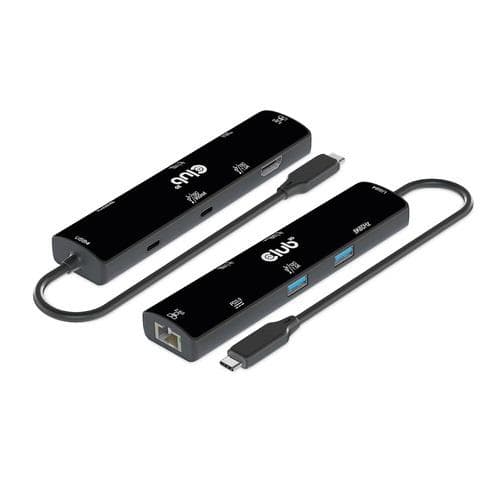 Club 3D 6-i-1 nav - dockningsstation - för stationära datorer, bärbara datorer - USB4 - HDMI - GigE