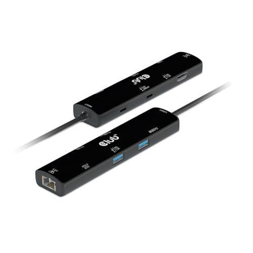 Club 3D 6-i-1 nav - dockningsstation - för stationära datorer, bärbara datorer - USB4 - HDMI - GigE