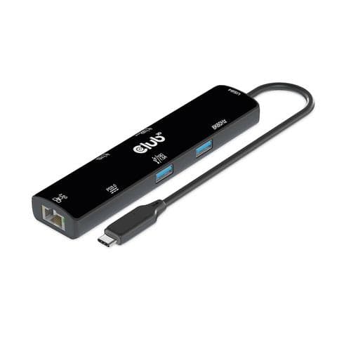 Club 3D 6-i-1 nav - dockningsstation - för stationära datorer, bärbara datorer - USB4 - HDMI - GigE