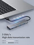 Miniatyrbild 4 av 5: Graugear USB HUB 4x USB 3.0, 2x Type-C and 2x Type-A retail (G-HUB2A2C-AC)