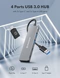 Miniatyrbild 5 av 5: Graugear USB HUB 4x USB 3.0, 2x Type-C and 2x Type-A retail (G-HUB2A2C-AC)