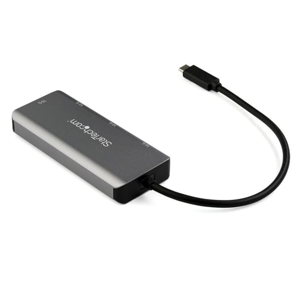 StarTech.com 4-Port USB-C Hub (10Gbps) with 2x USB-A & 2x USB-C - 9.8" Extended Attached Host Cable (HB31C2A2CB) - Hub - 2 x USB-C + 2 x USB 3.1 Gen 2